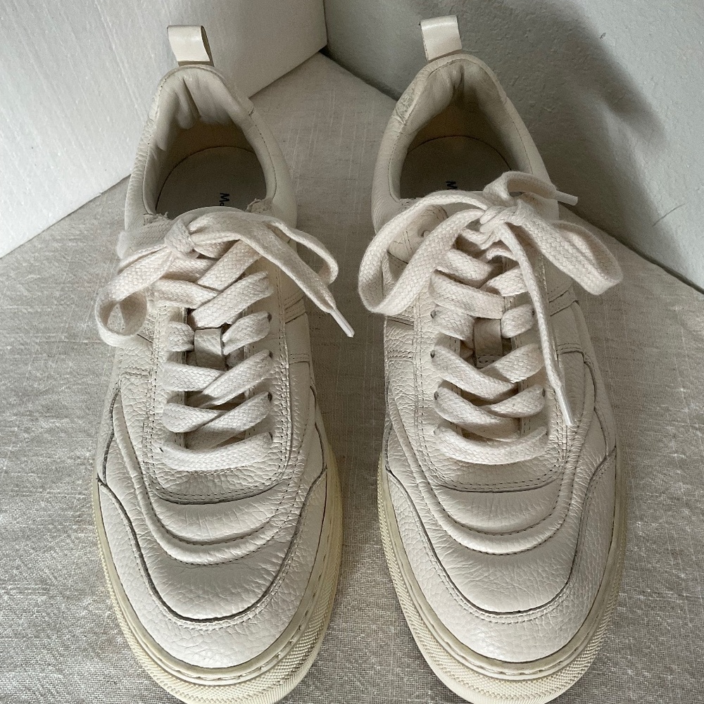 Massimo Dutti Leather Trainer Sneaker   Size 39/ 8.5